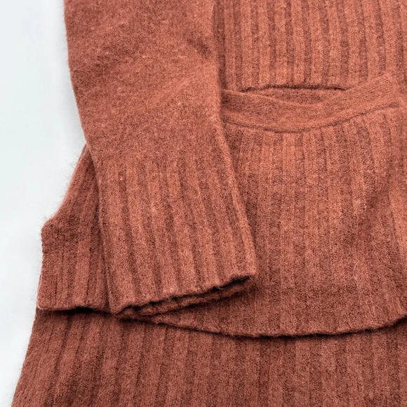 Toad&Co Womens Turtleneck Sweater 100% Lambswool Brown/ Red XSmall - Picture 4 of 10